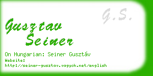 gusztav seiner business card