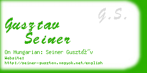 gusztav seiner business card